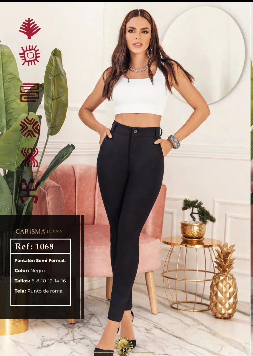 1068 100% Authentic Colombian Push Up Pants