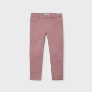 4546 - Girls Studded Jegging - Mauve