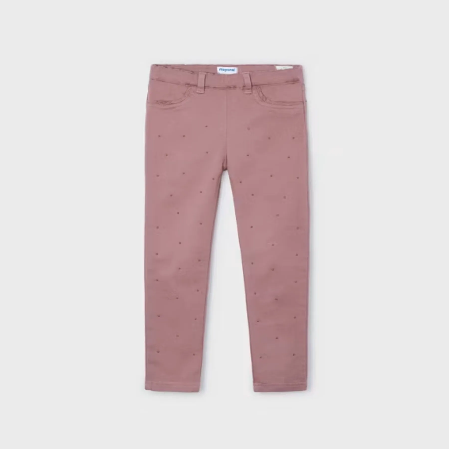 4546 - Girls Studded Jegging - Mauve