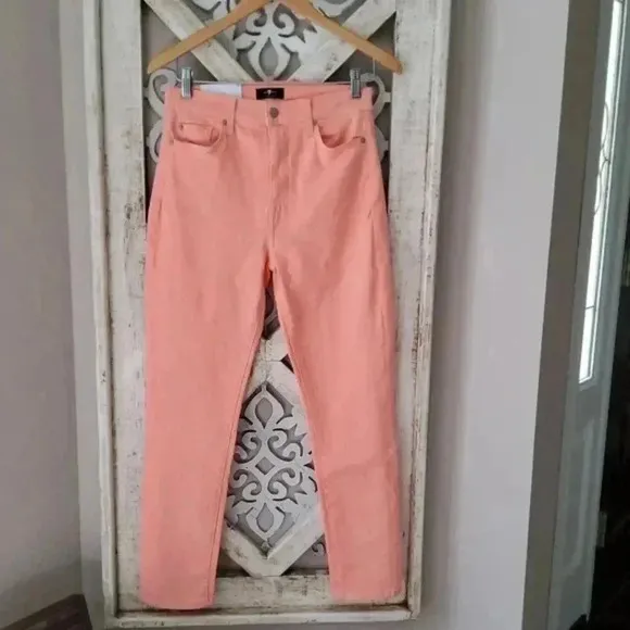 7FAM Jeans Women's Size 25 High Waist Ankle Super Skinny Pants 7 For All Mankind
