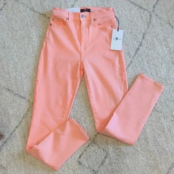 7FAM Jeans Women's Size 25 High Waist Ankle Super Skinny Pants 7 For All Mankind