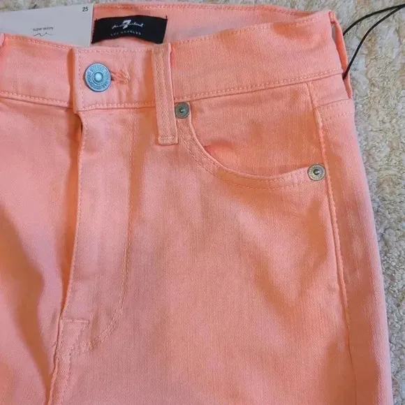 7FAM Jeans Women's Size 25 High Waist Ankle Super Skinny Pants 7 For All Mankind