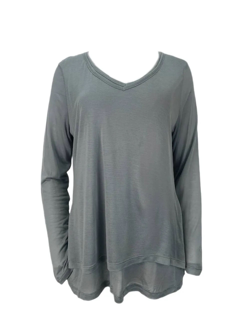 9/15 Women's Blue Stone Long Sleeve Blouse #65T L NWT