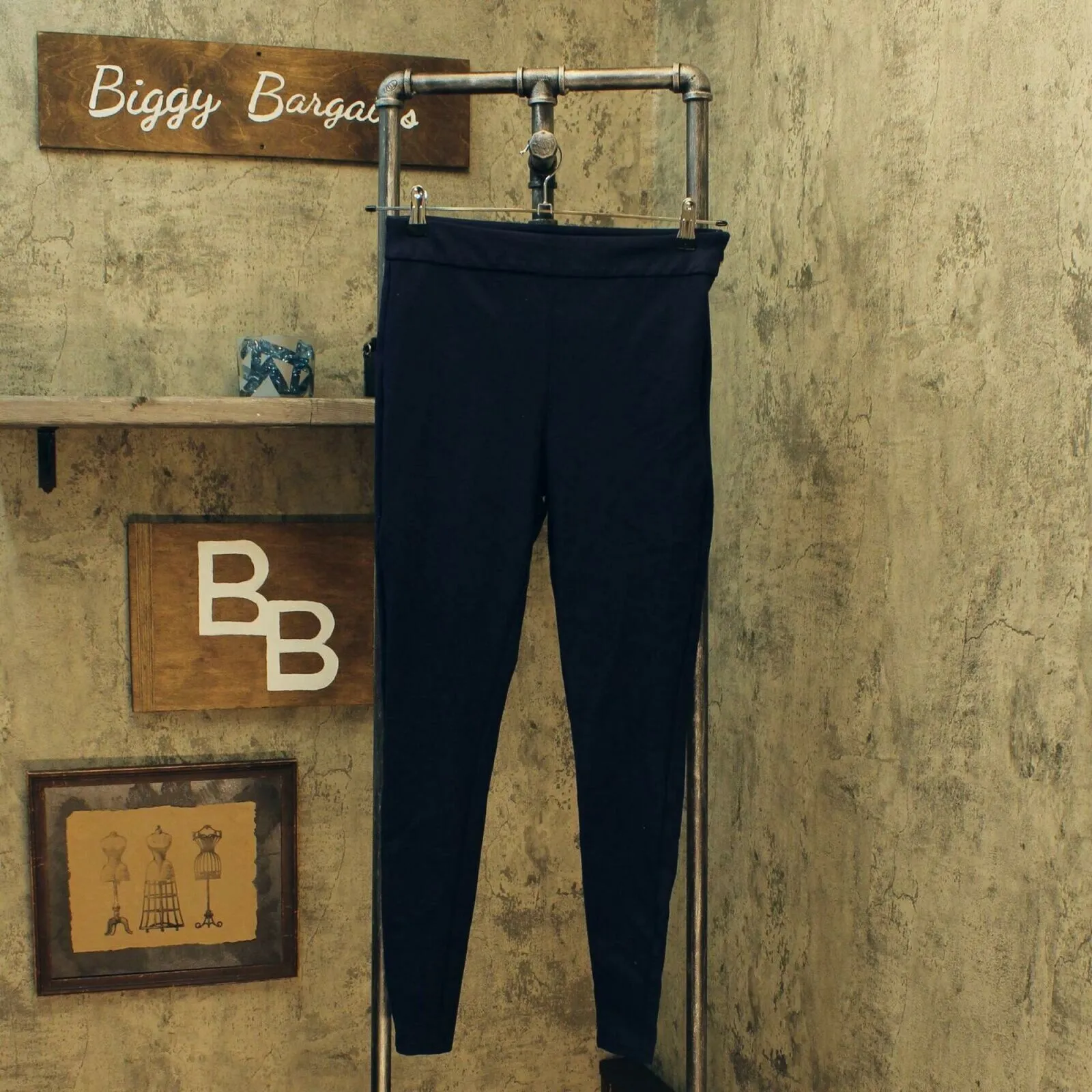 A New Day Womens Stretch Side Zip Dress Pants Navy Medium