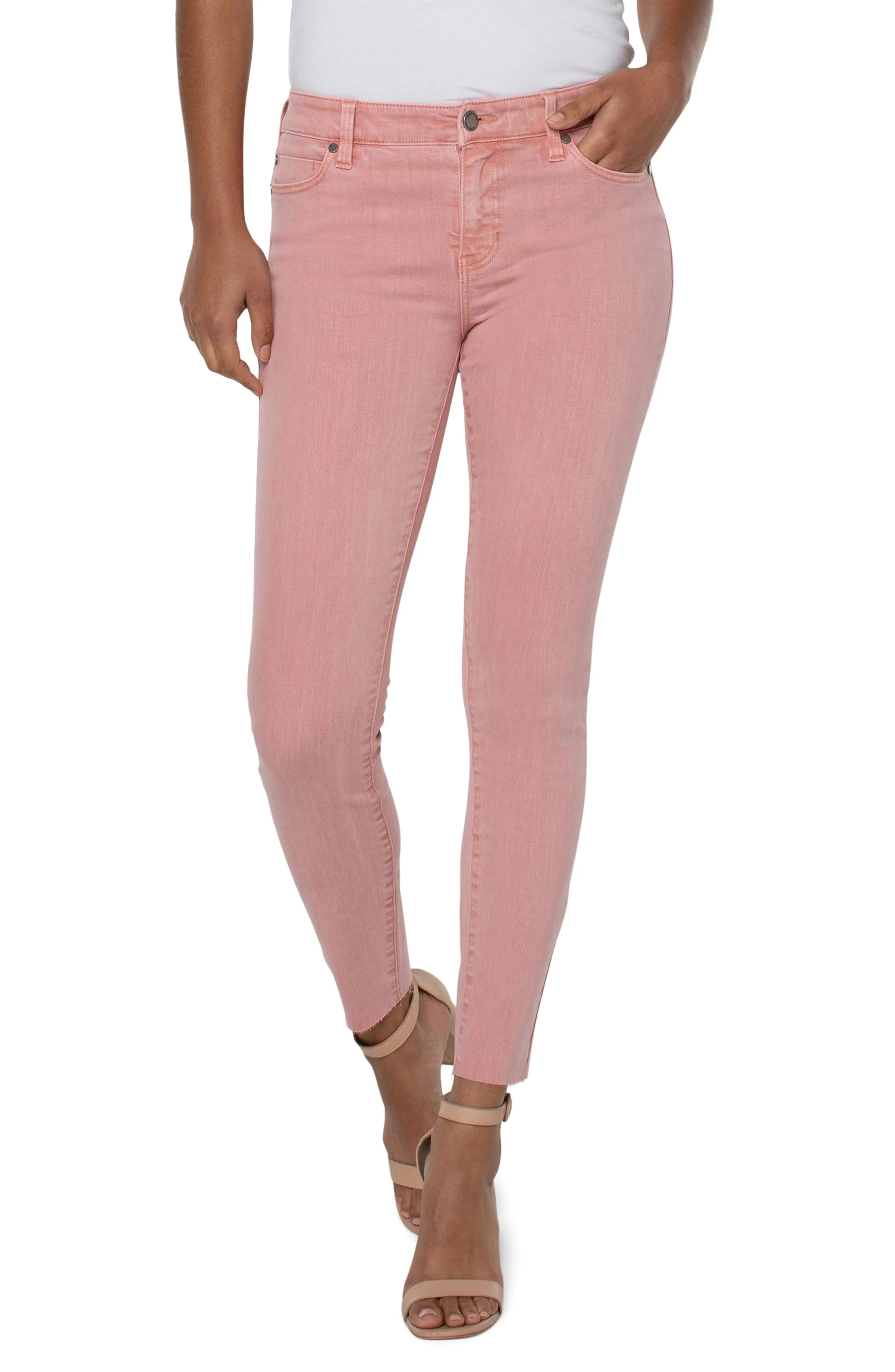 Abby Ankle Skinny w/Cut Hem w/28in Inseam