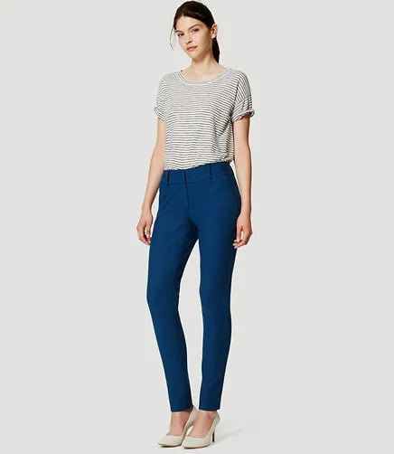 Ann Taylor LOFT Essential Teal Skinny Ankle Pants in Julie Fit Size 10