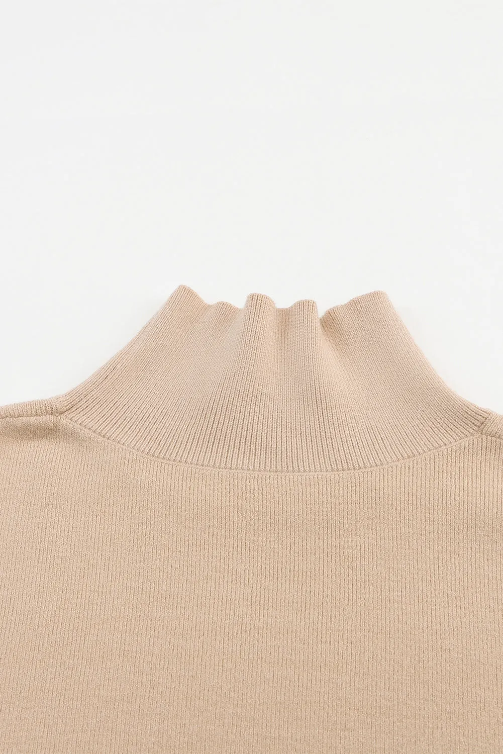 Apricot Noah Ribbed Knit Turtleneck Sweater - Blue