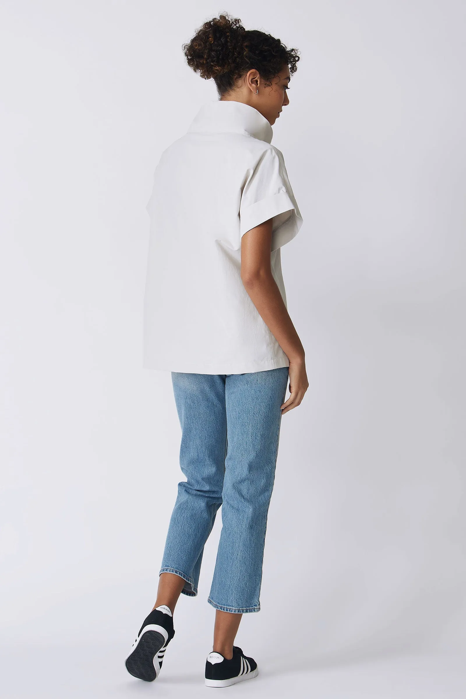 Ary Cuff Kimono Tee - Stone Broadcloth