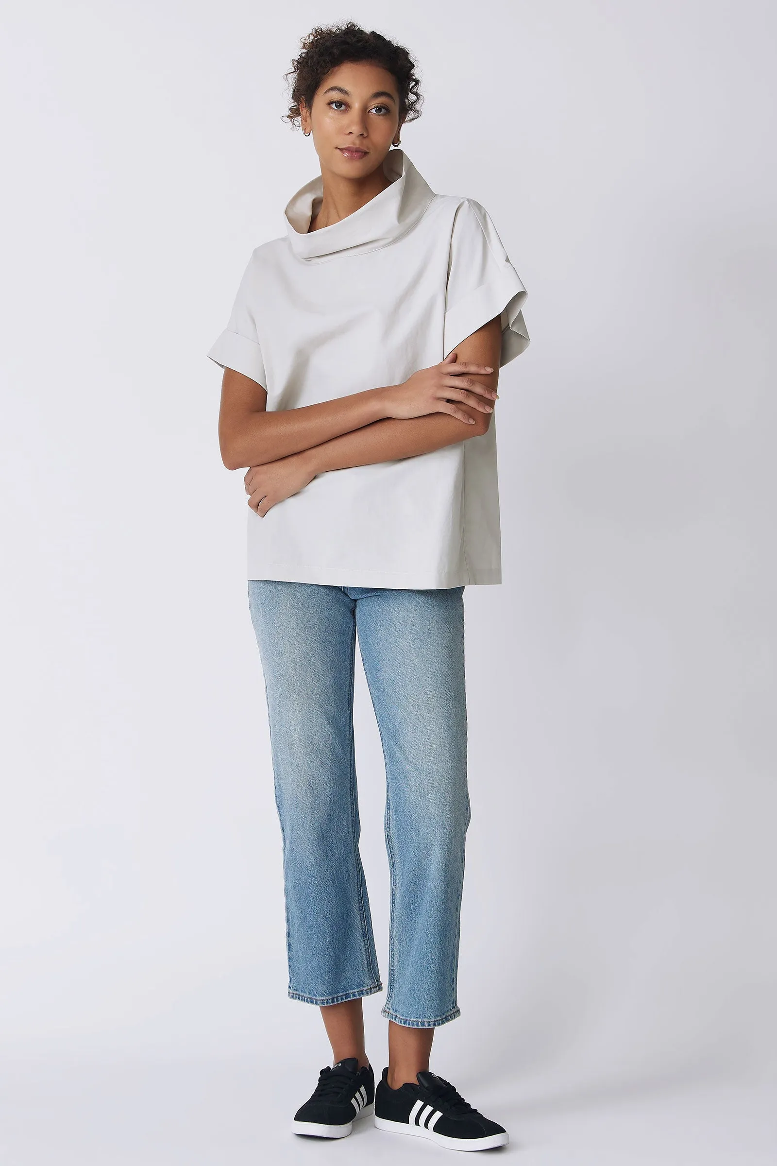 Ary Cuff Kimono Tee - Stone Broadcloth