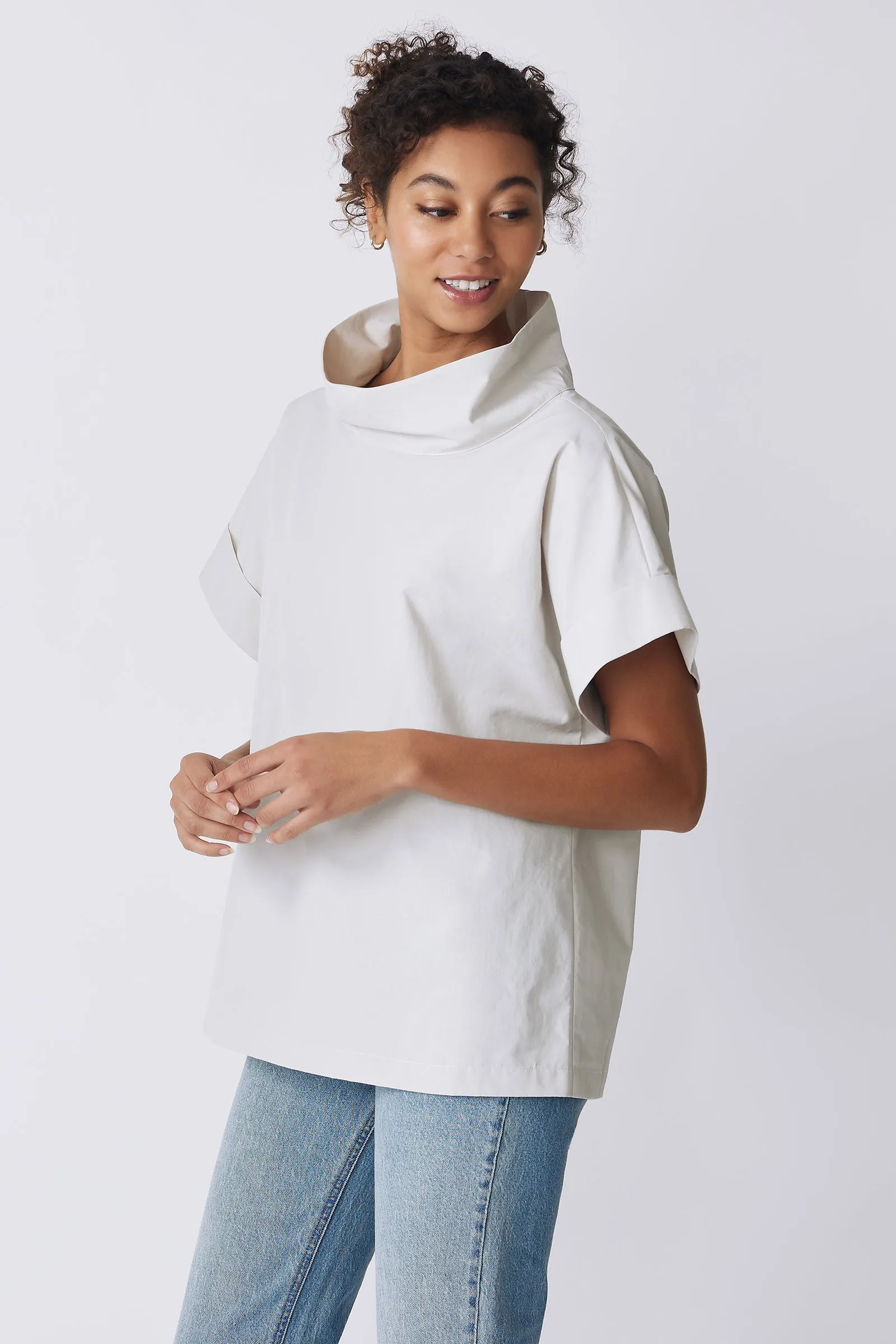 Ary Cuff Kimono Tee - Stone Broadcloth