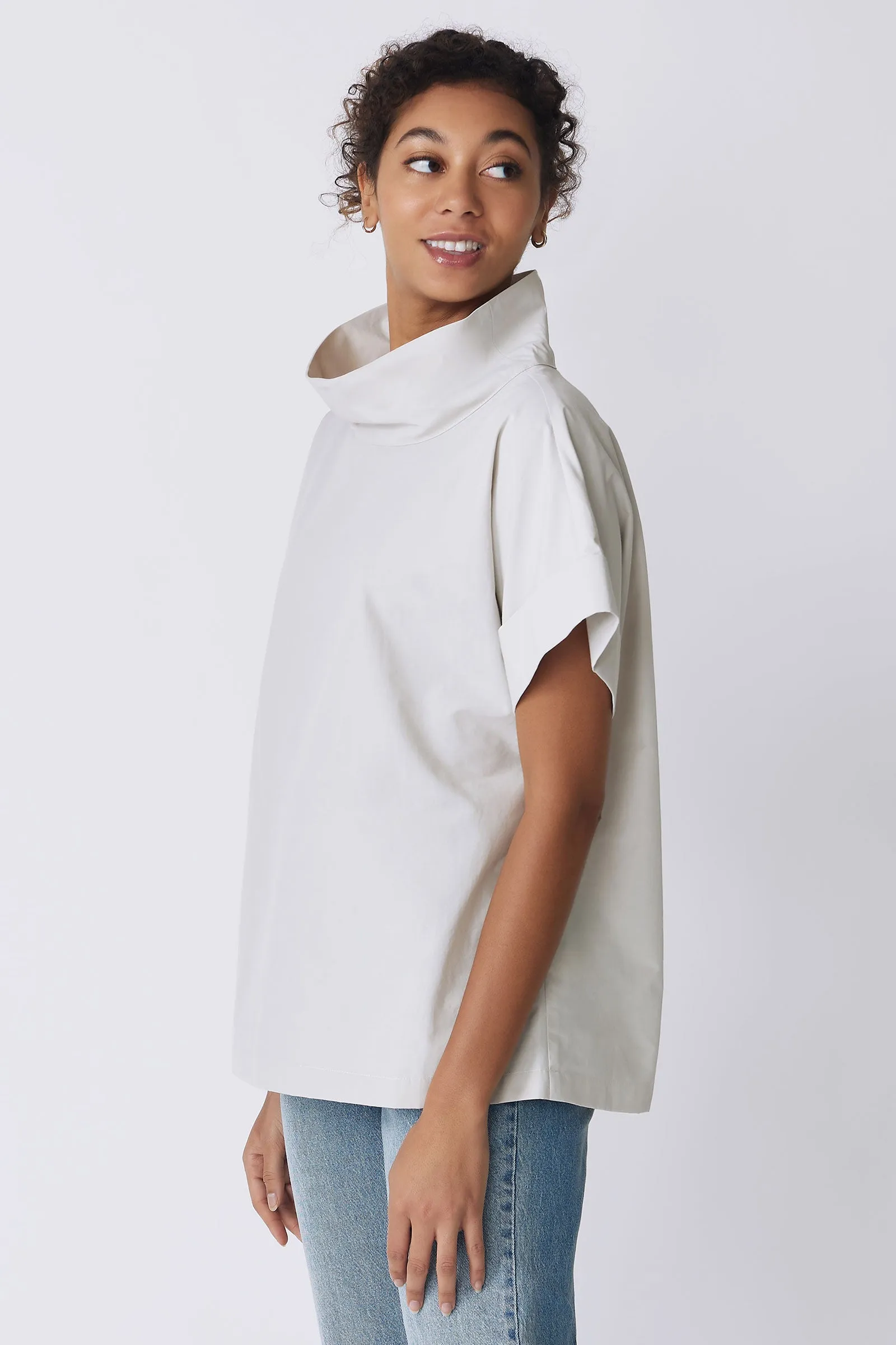 Ary Cuff Kimono Tee - Stone Broadcloth