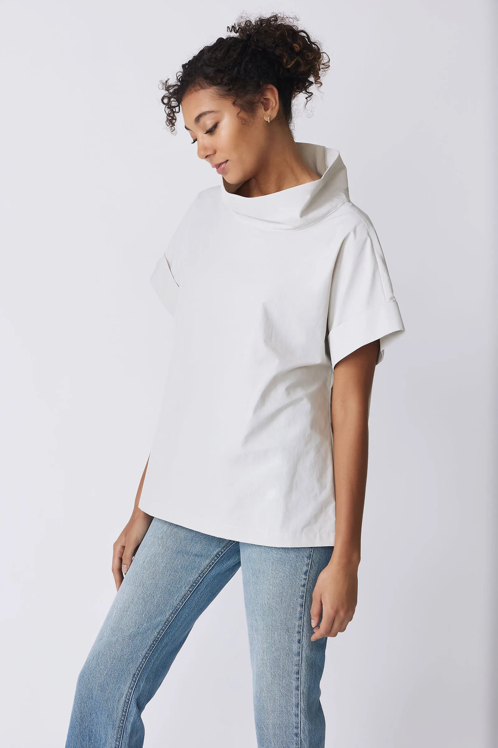 Ary Cuff Kimono Tee - Stone Broadcloth