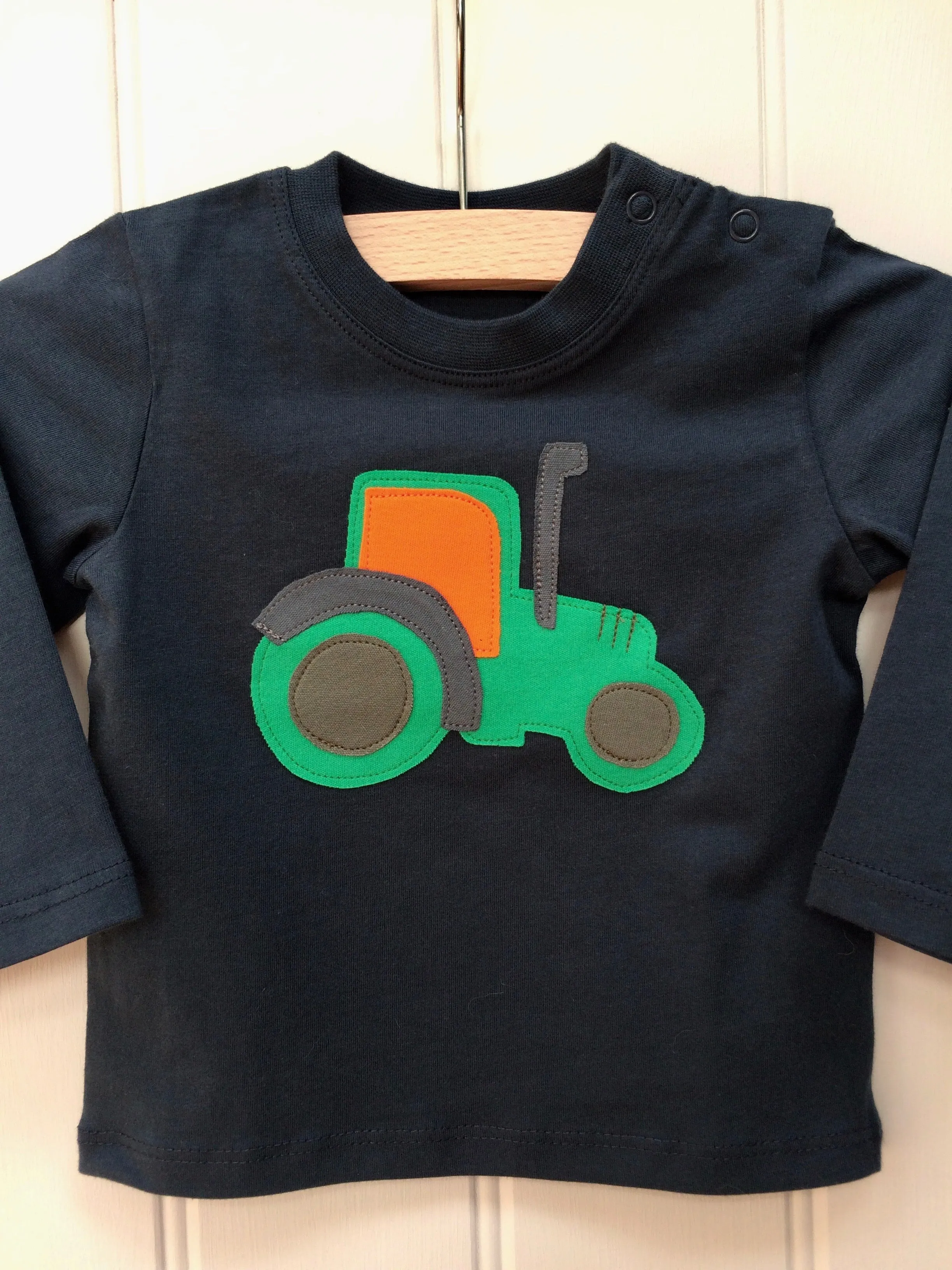 Baby Tractor - Long Sleeved T-shirt - Blue