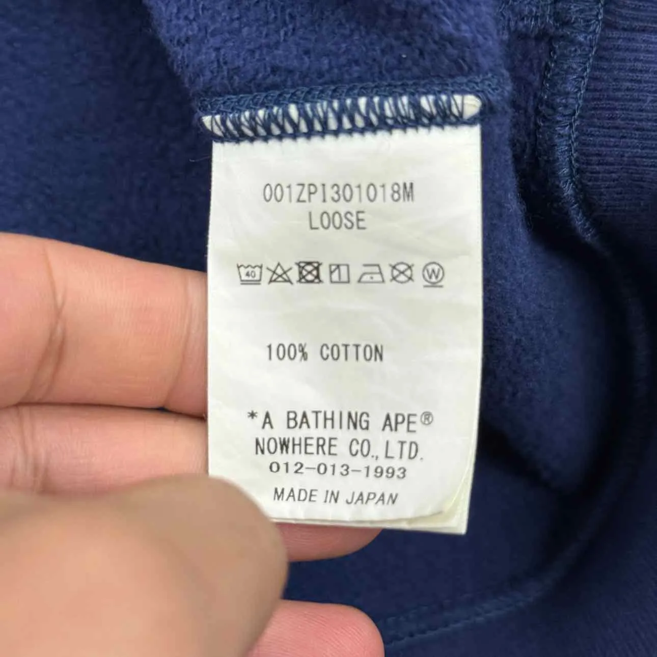 Bape Zip Up "GIANT SHARK" Blue Used Size XL