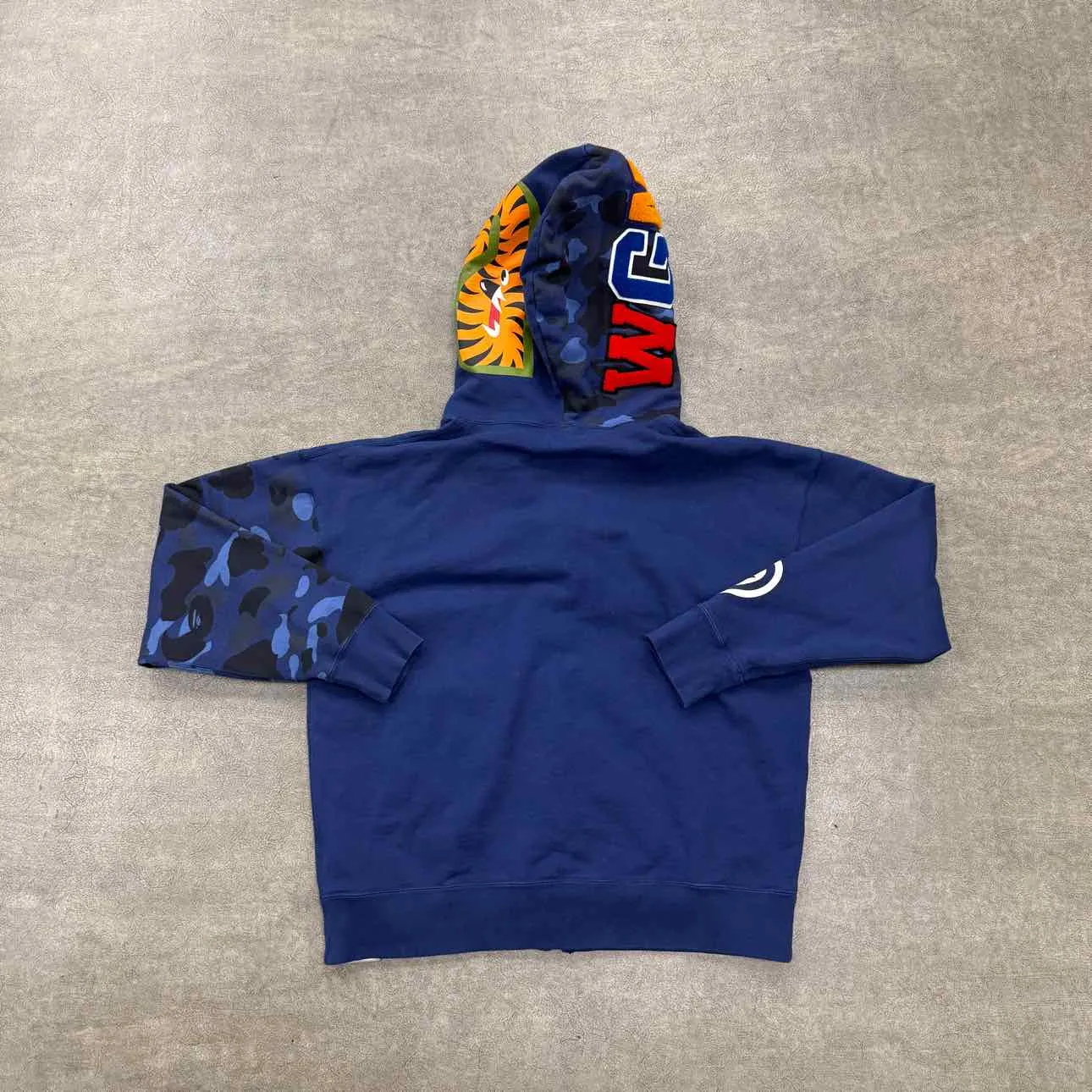 Bape Zip Up "GIANT SHARK" Blue Used Size XL