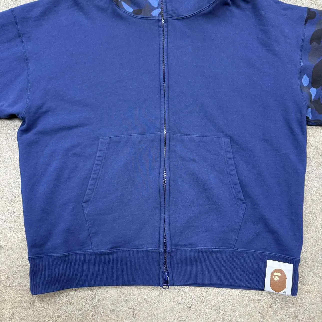 Bape Zip Up "GIANT SHARK" Blue Used Size XL