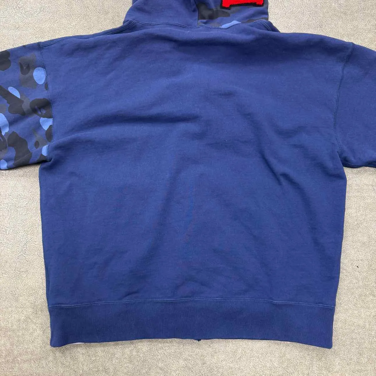 Bape Zip Up "GIANT SHARK" Blue Used Size XL