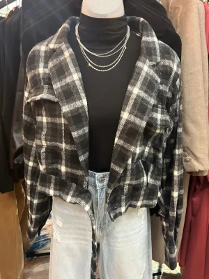 Black Cropped Turtleneck