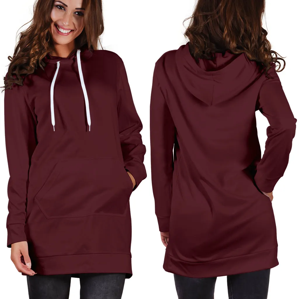 Burgundy - Hoodie Dress
