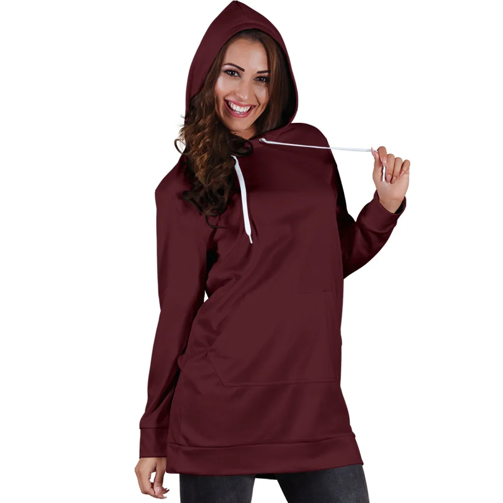 Burgundy - Hoodie Dress
