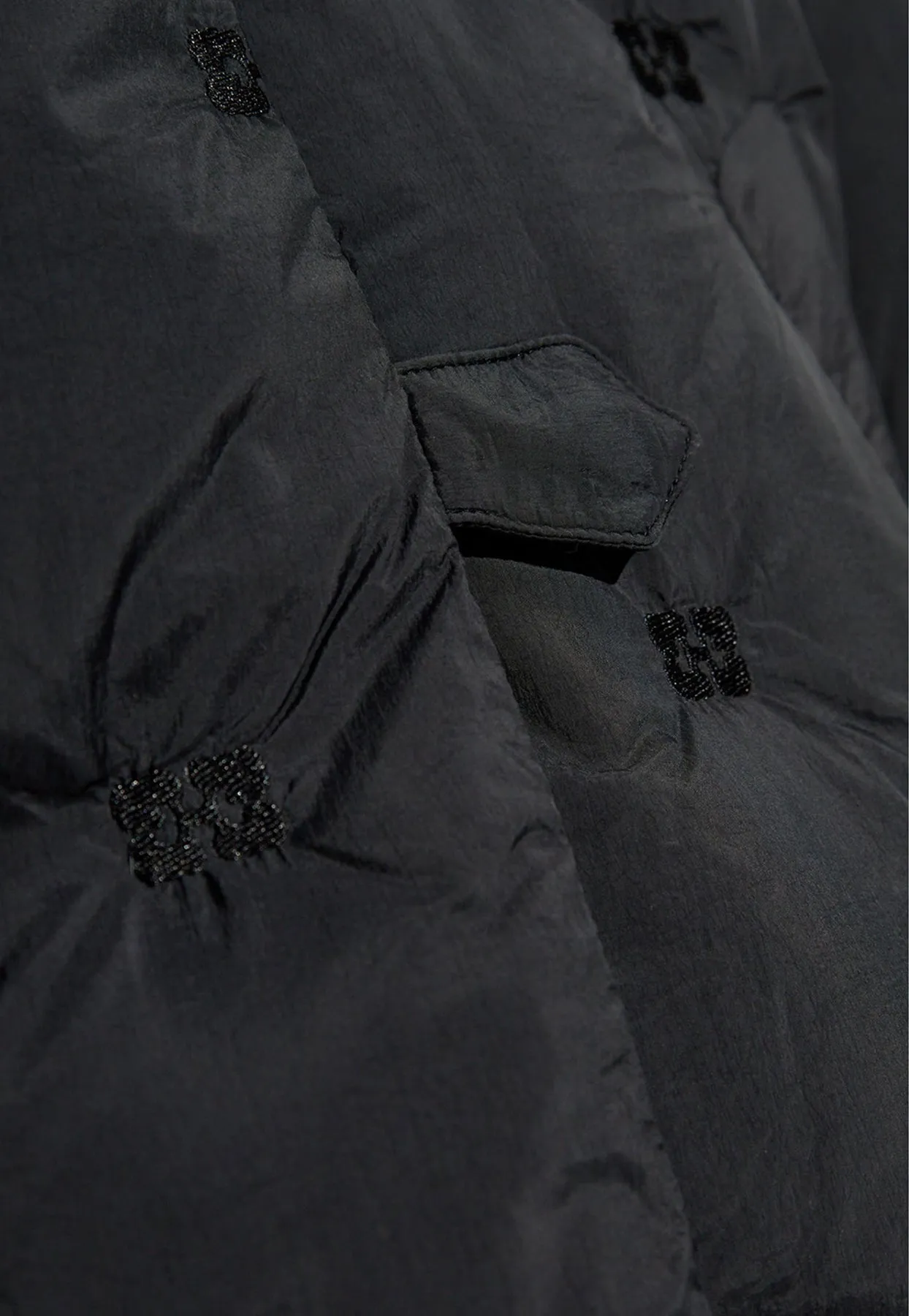 Butterfly Logo Short Puffer Jacket