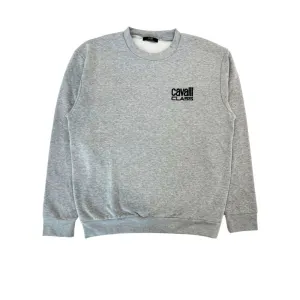Cavalli Class Gray Polyester Men's Hoodie