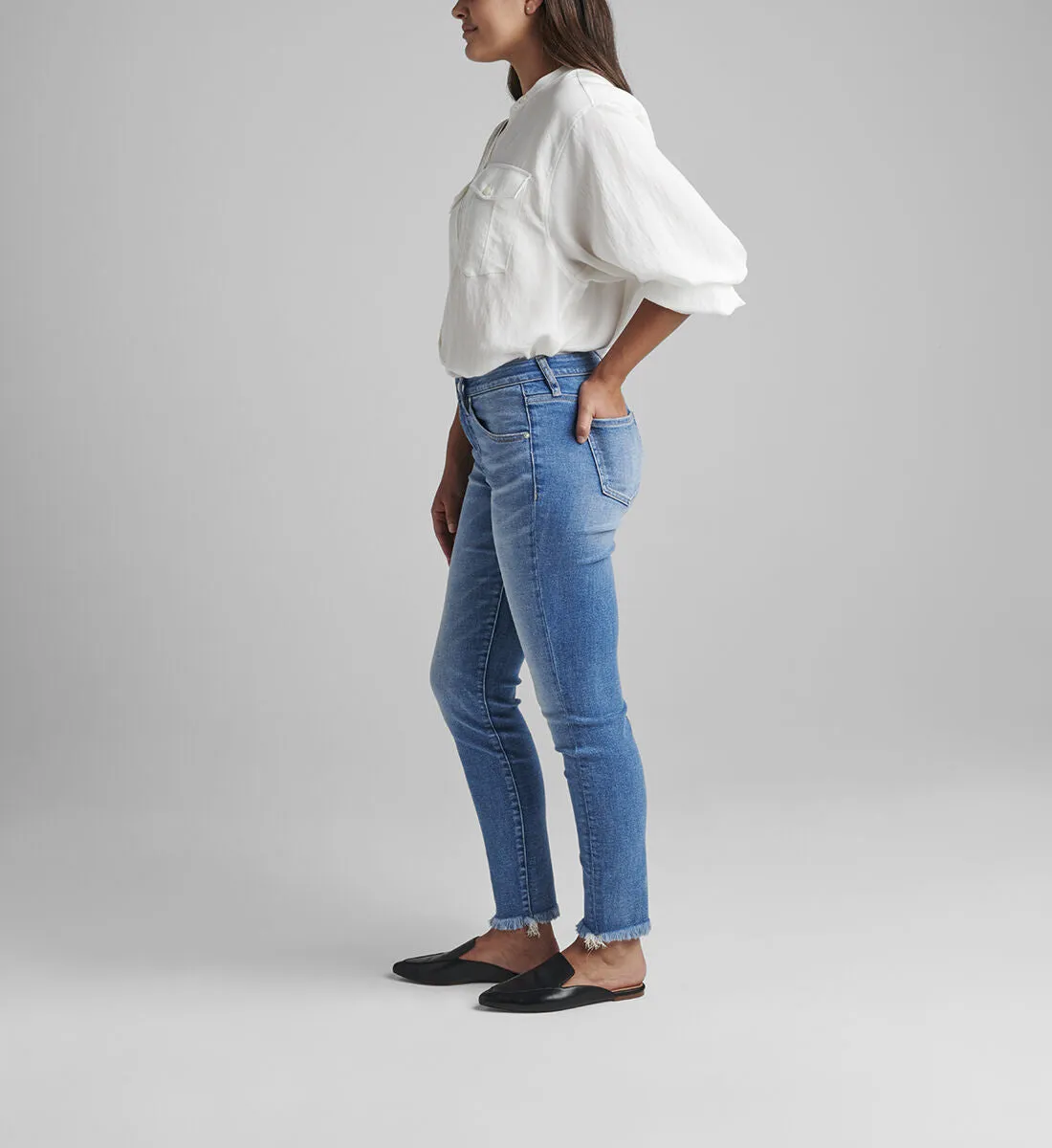 Cecilia Mid Rise Skinny Jeans - Aspen Blue Wash - FINAL SALE