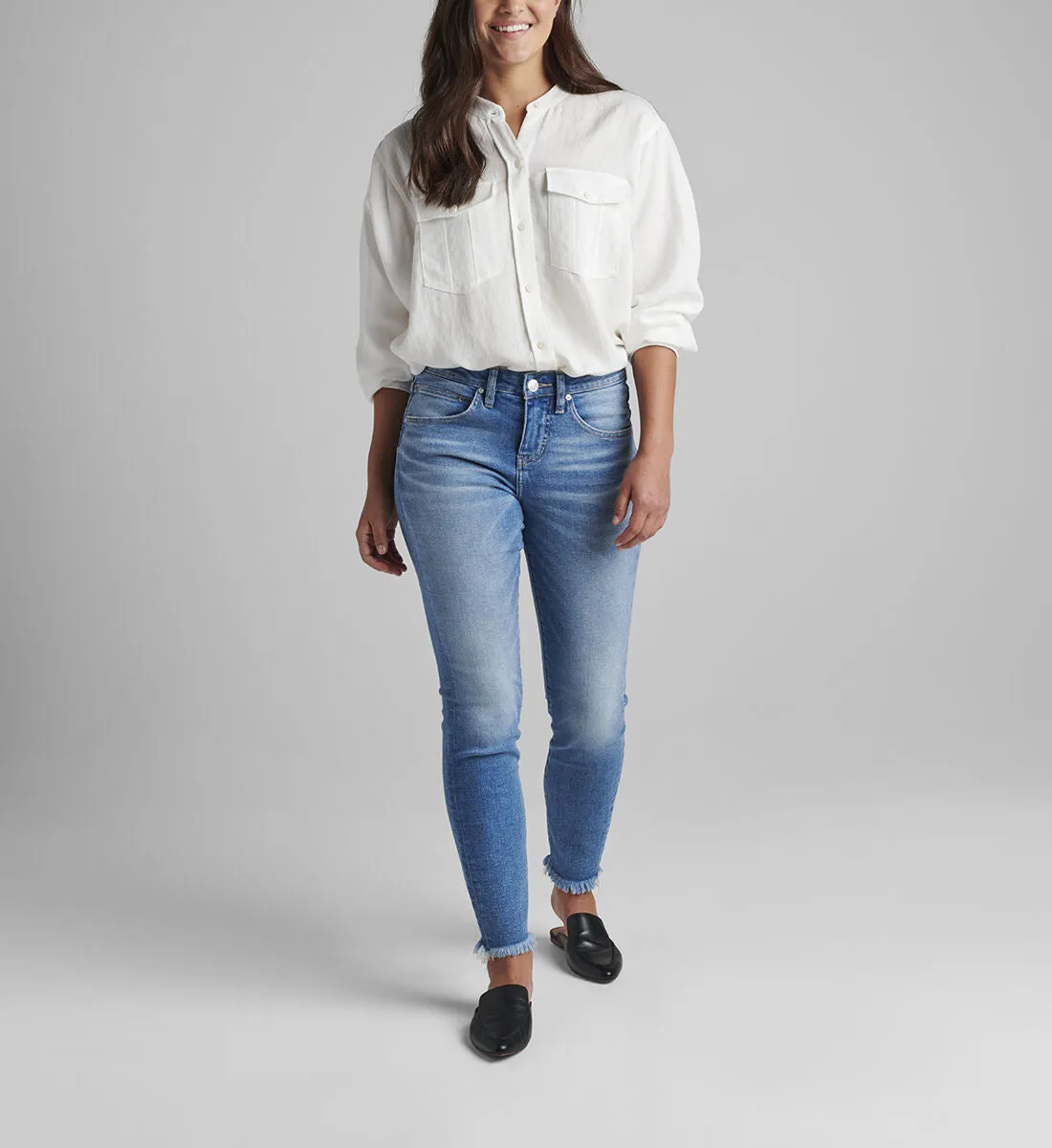 Cecilia Mid Rise Skinny Jeans - Aspen Blue Wash - FINAL SALE