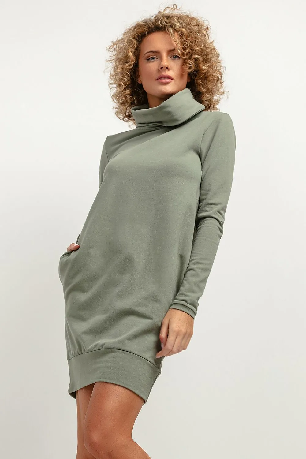 Chimney Neck Tuba Dress