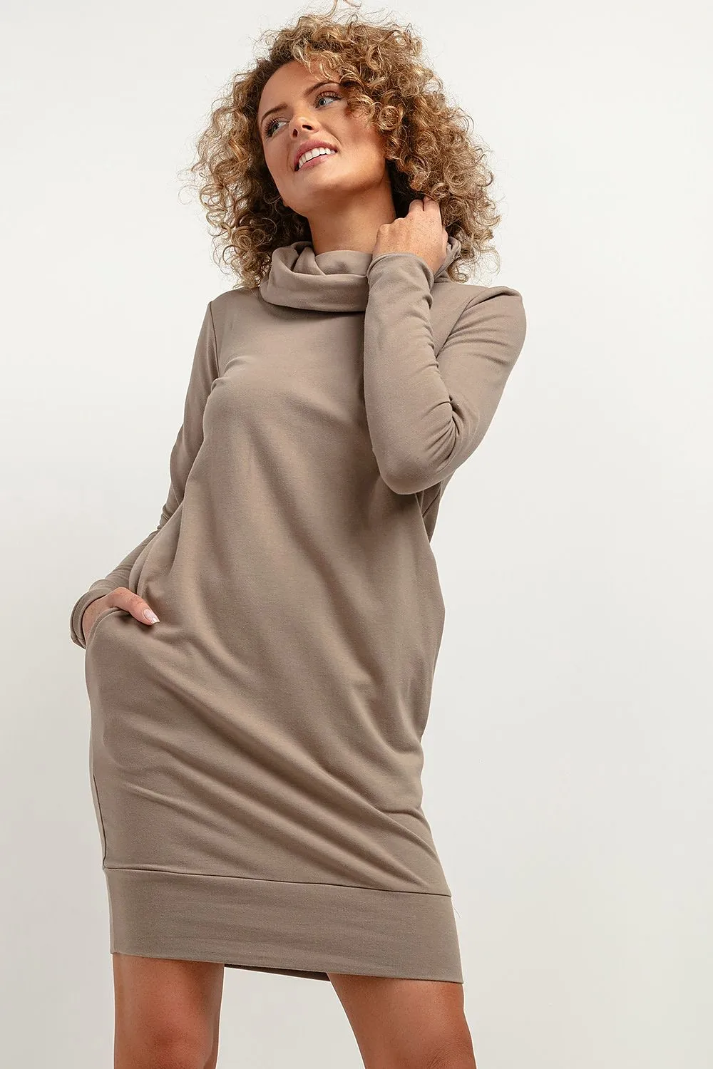 Chimney Neck Tuba Dress