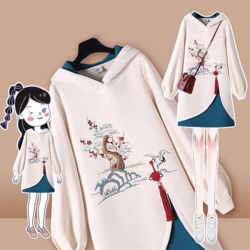 CHINESE STYLE COSTUME HANFU DRESS HOODIE UB3289