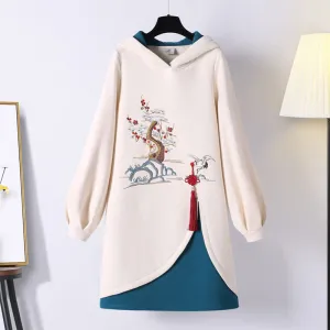 CHINESE STYLE COSTUME HANFU DRESS HOODIE UB3289