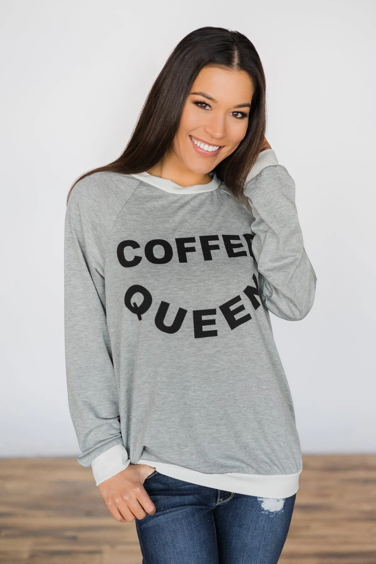 Coffee Queen Long Sleeve Top