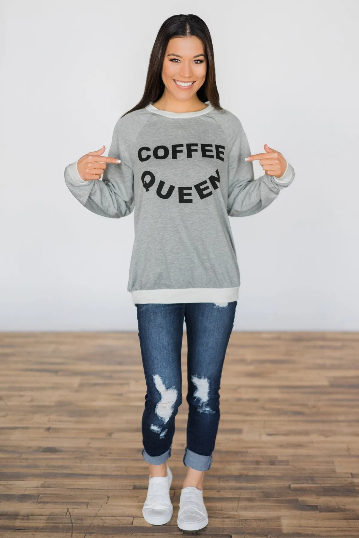 Coffee Queen Long Sleeve Top
