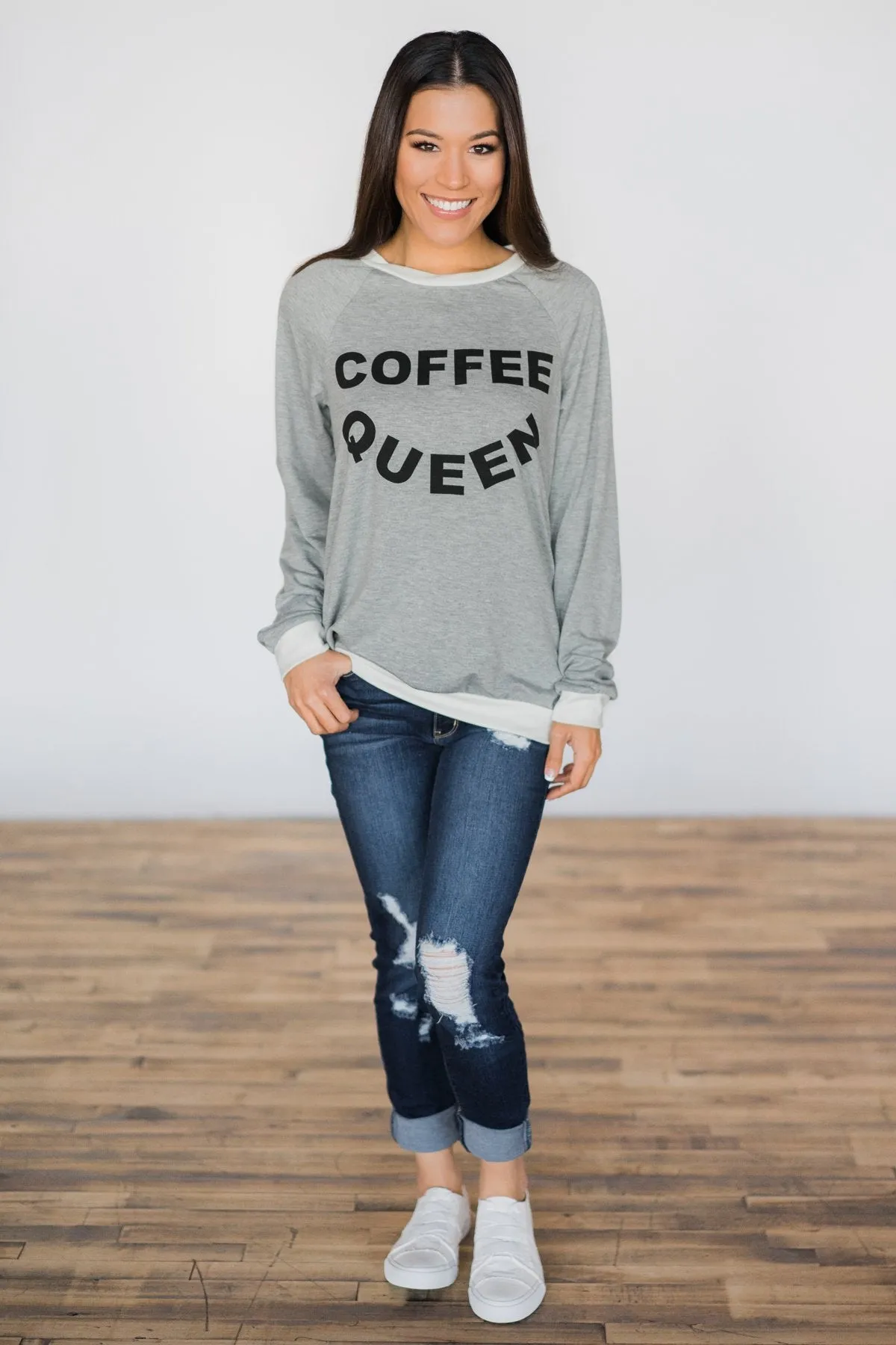 Coffee Queen Long Sleeve Top