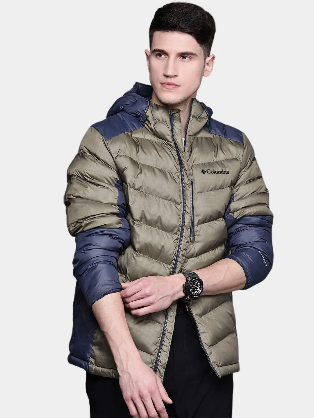 Columbia Men Green Labyrinth Loop Hooded Jacket