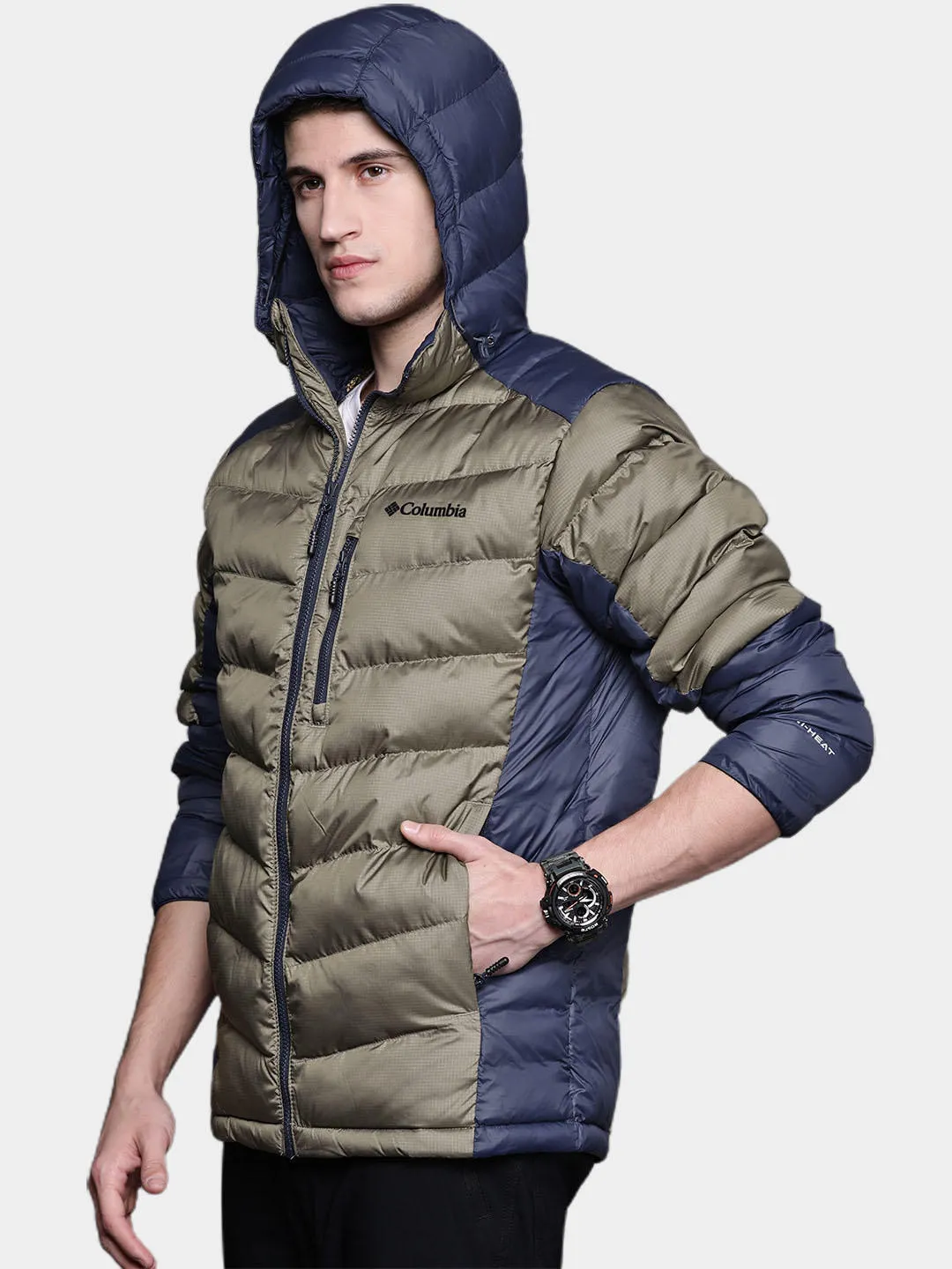 Columbia Men Green Labyrinth Loop Hooded Jacket