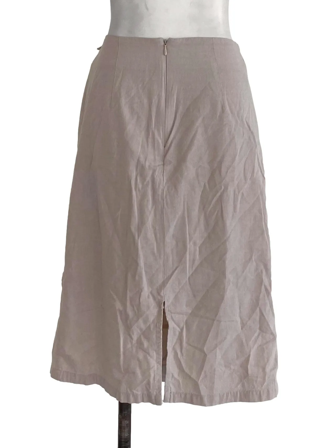 Cream Linen Skirt
