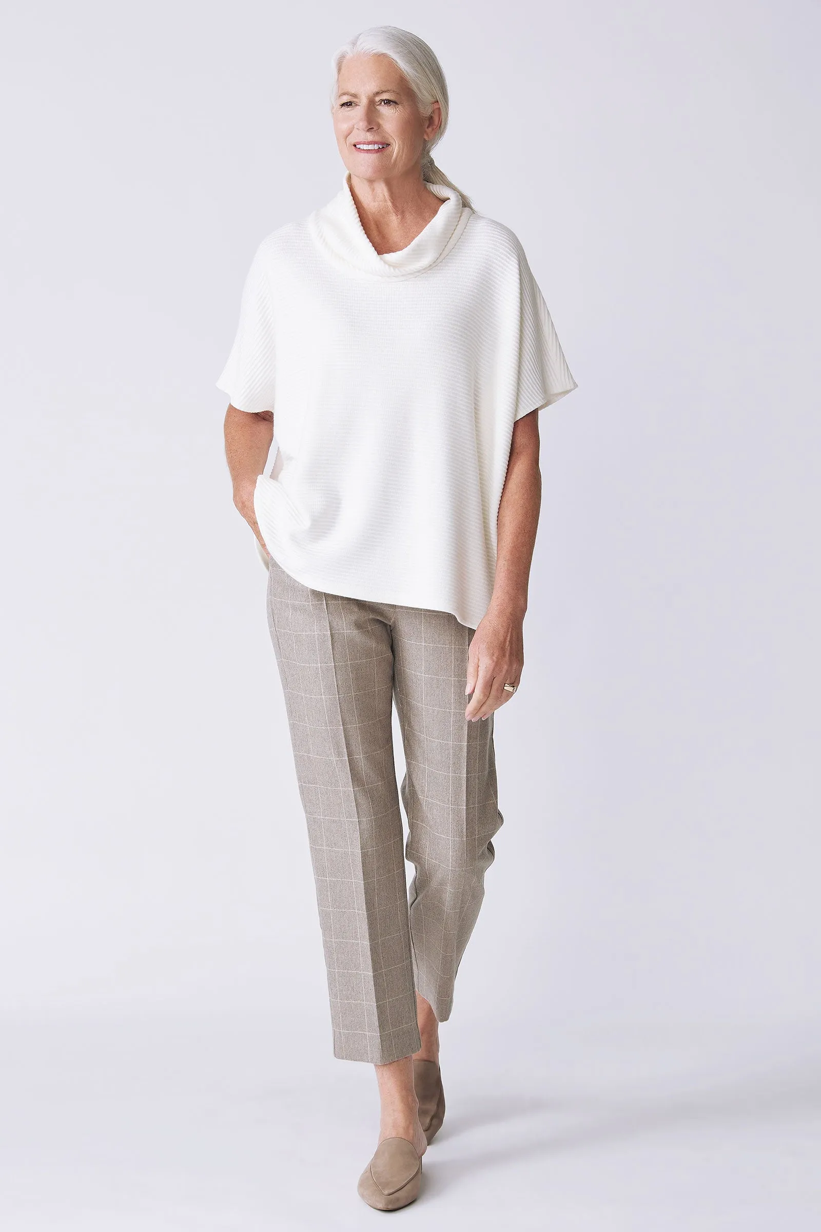 Dafne Cowl T-Neck - Cream