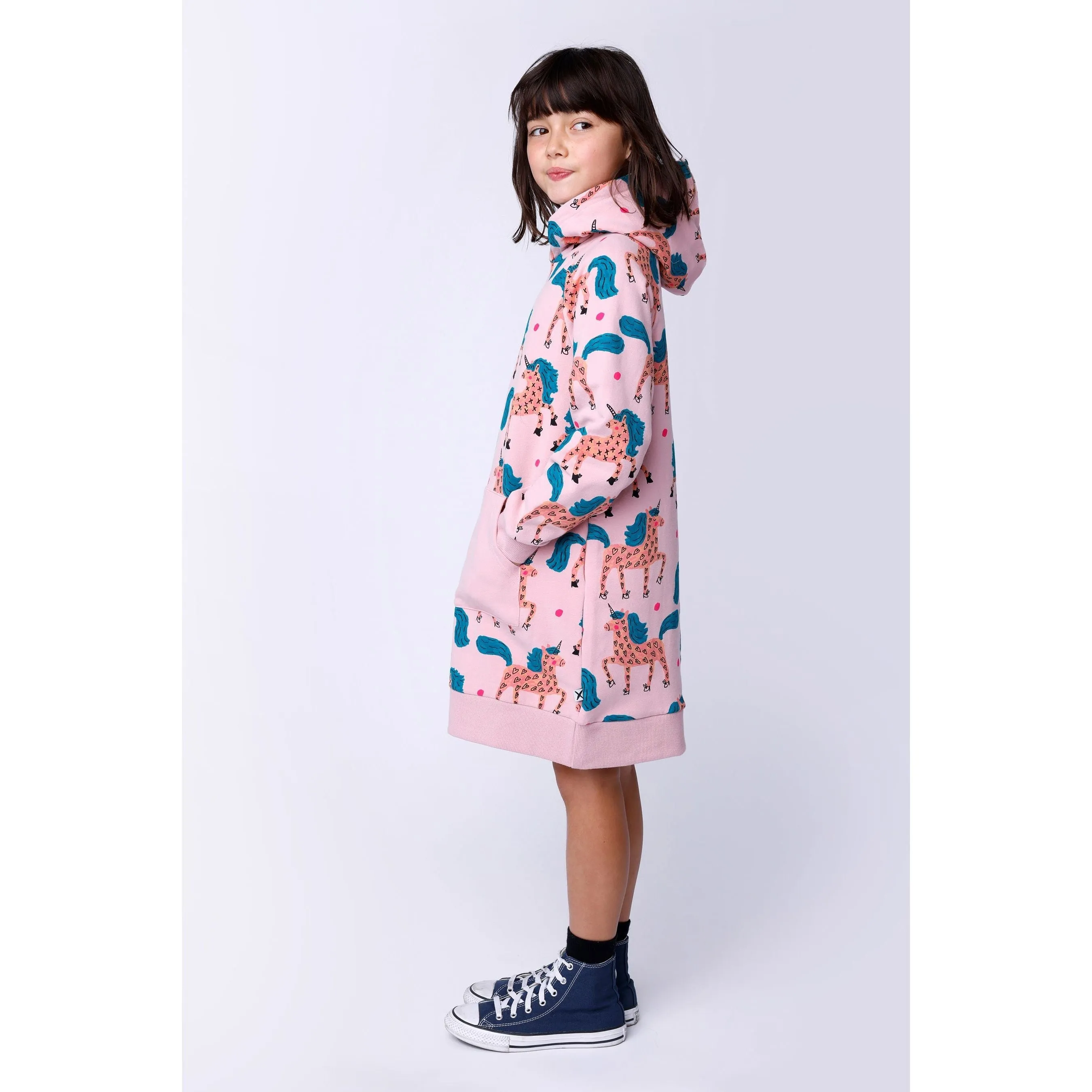 Dancing Unicorns Furry Hoodie Dress