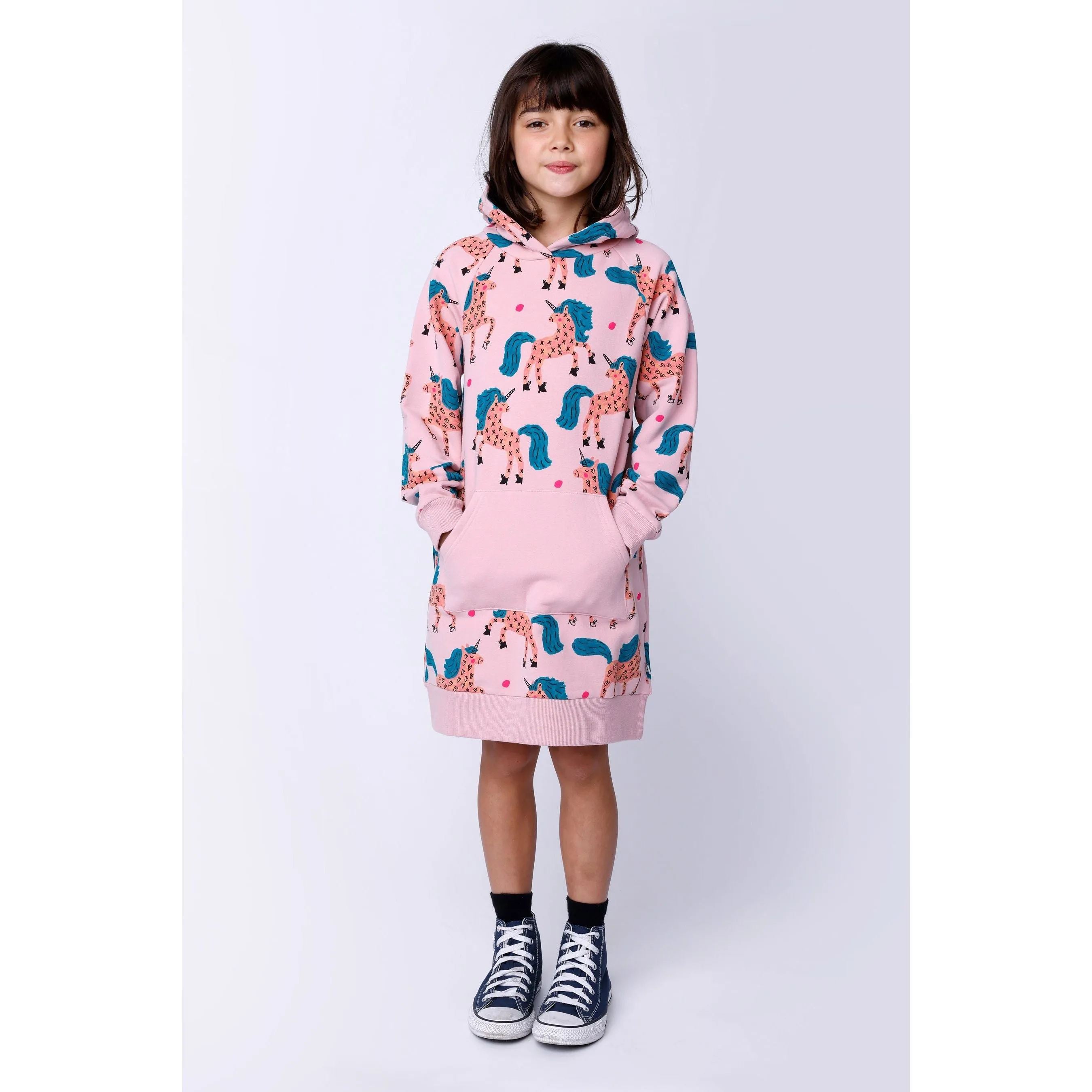 Dancing Unicorns Furry Hoodie Dress