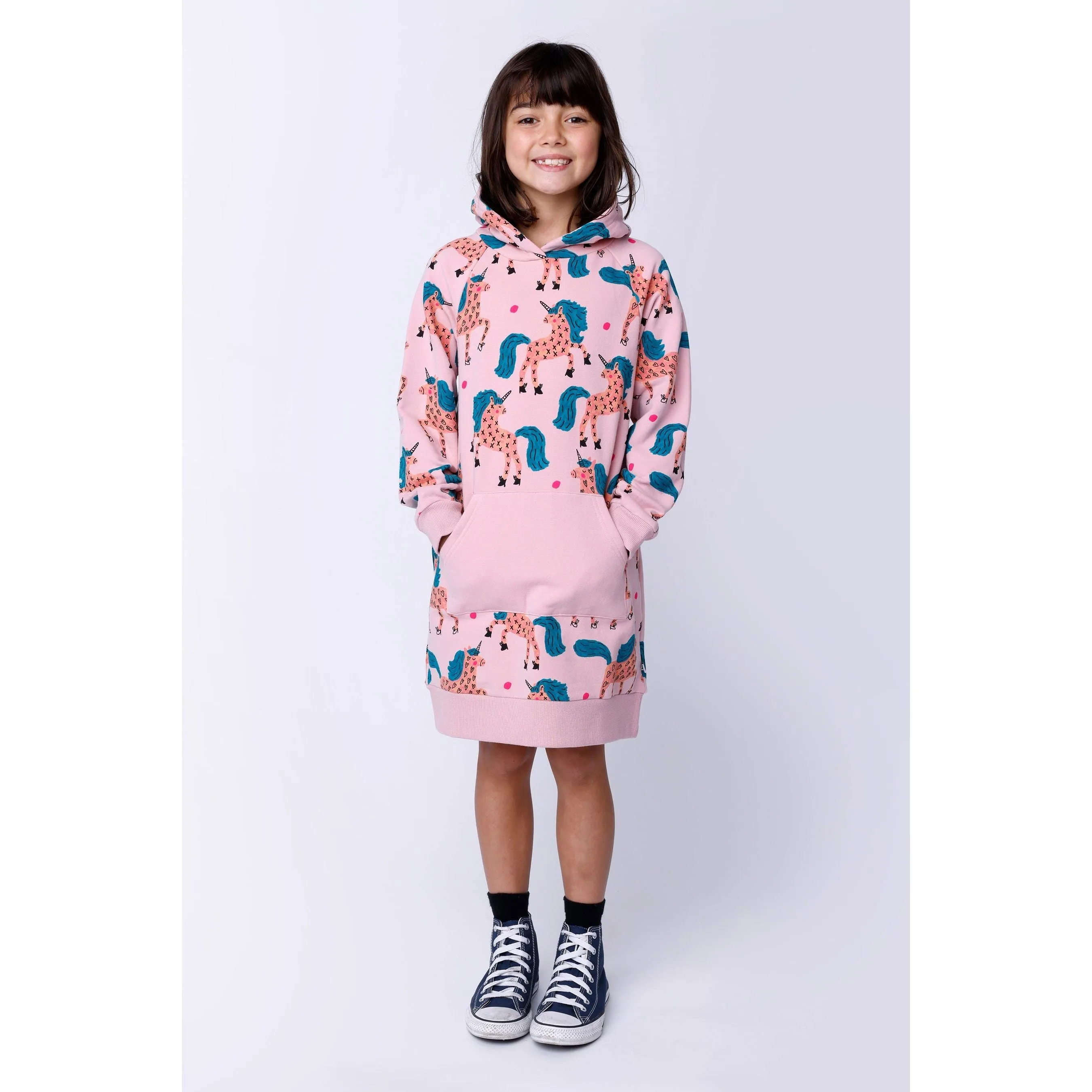 Dancing Unicorns Furry Hoodie Dress