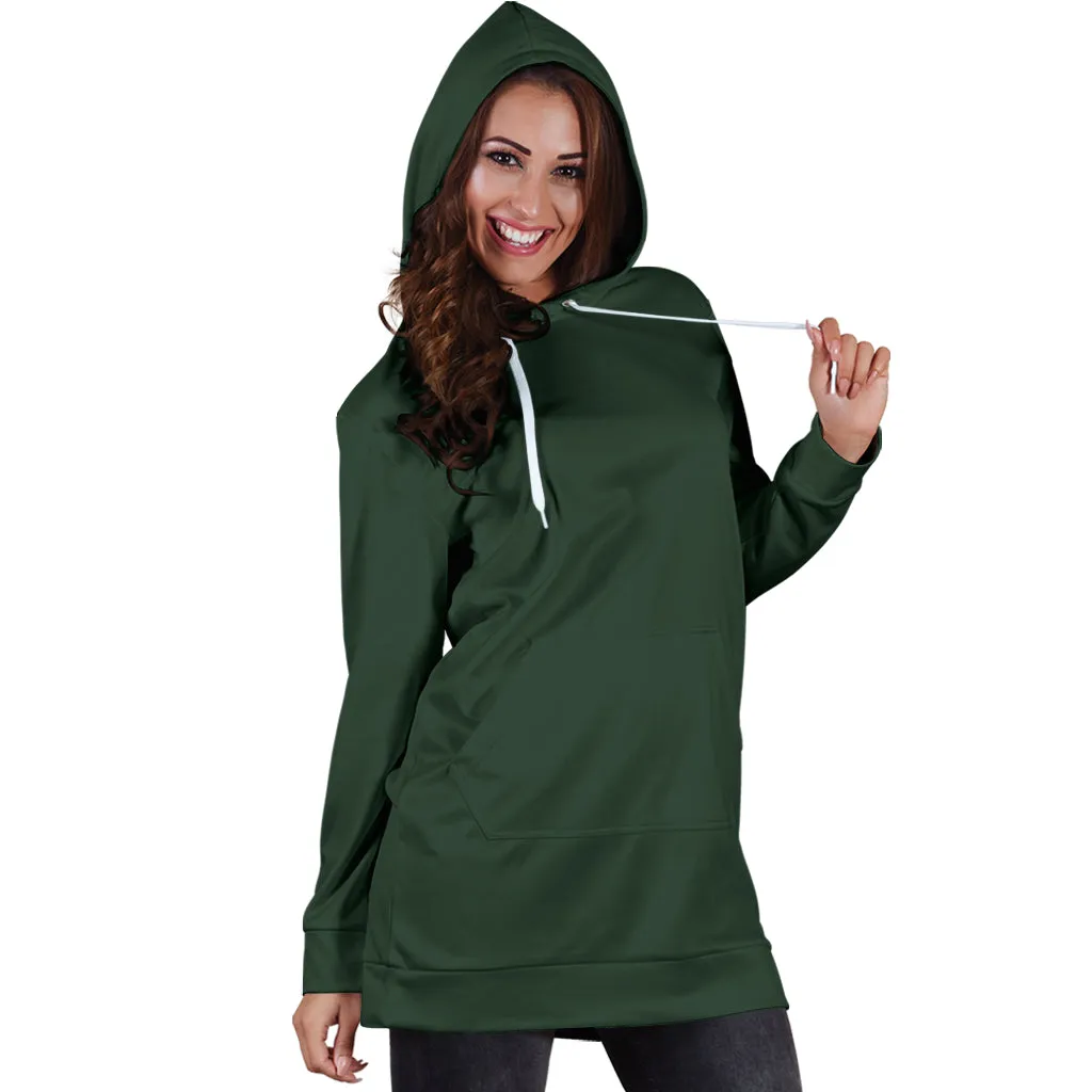 Deep Green Hoodie Dress