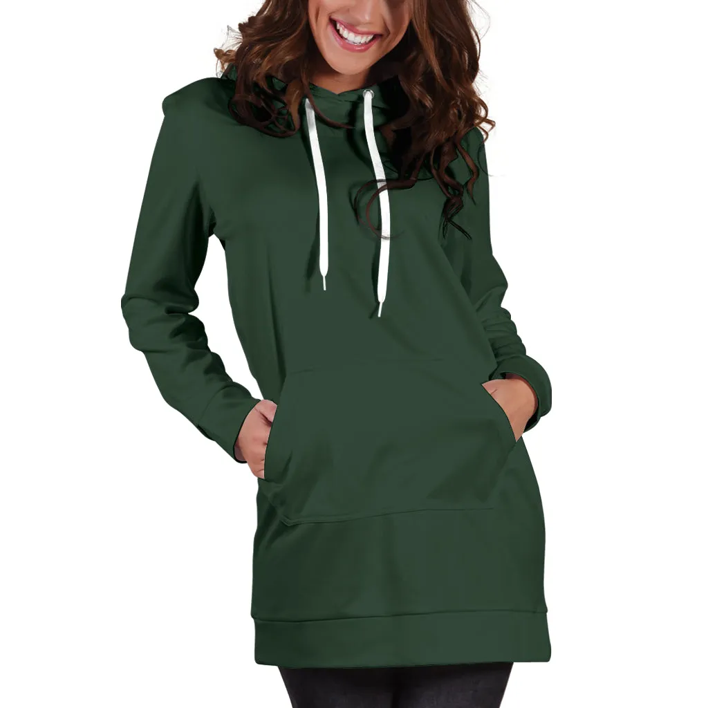 Deep Green Hoodie Dress
