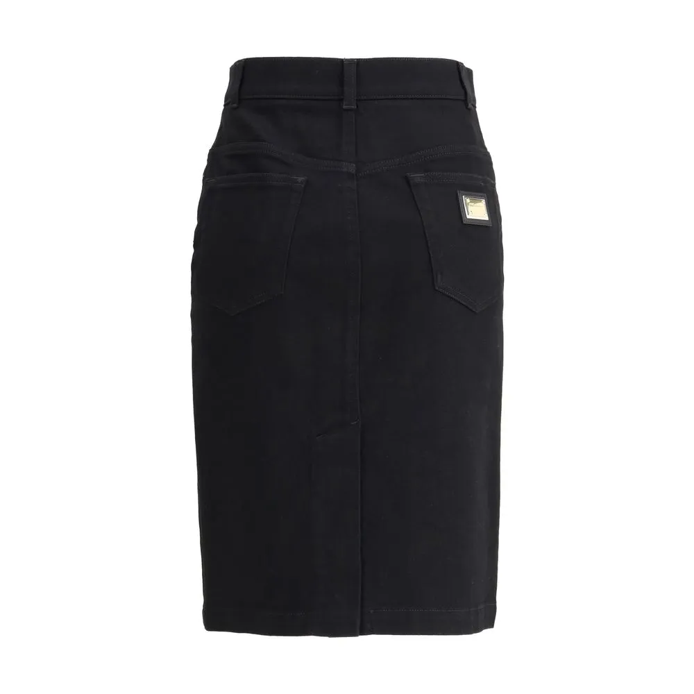 Denim midi Skirt