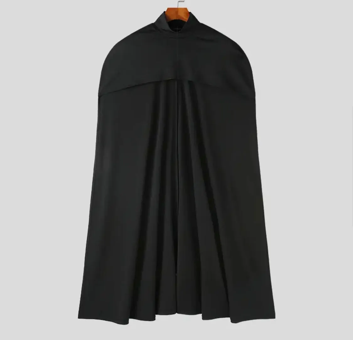 Draya Black High Neck Cape