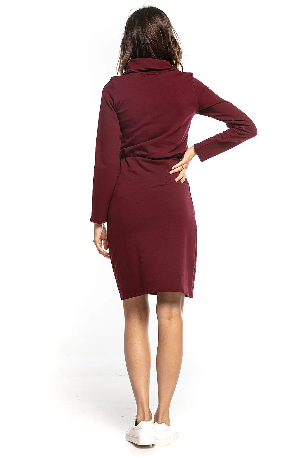 Elegant Turtleneck Midi Dress