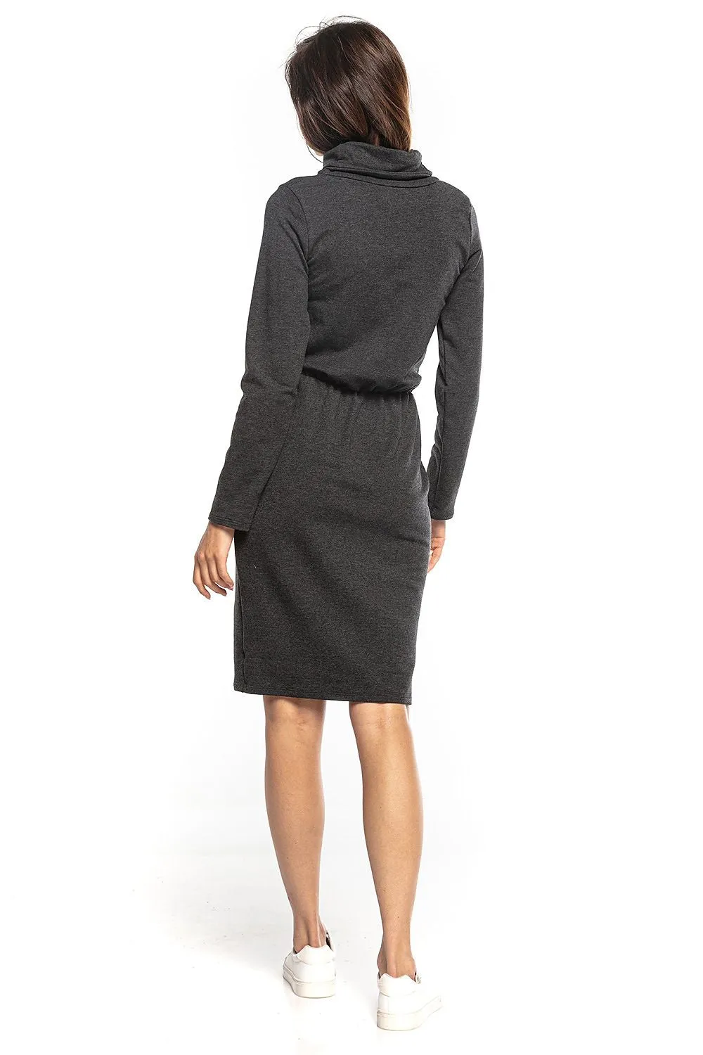 Elegant Turtleneck Midi Dress