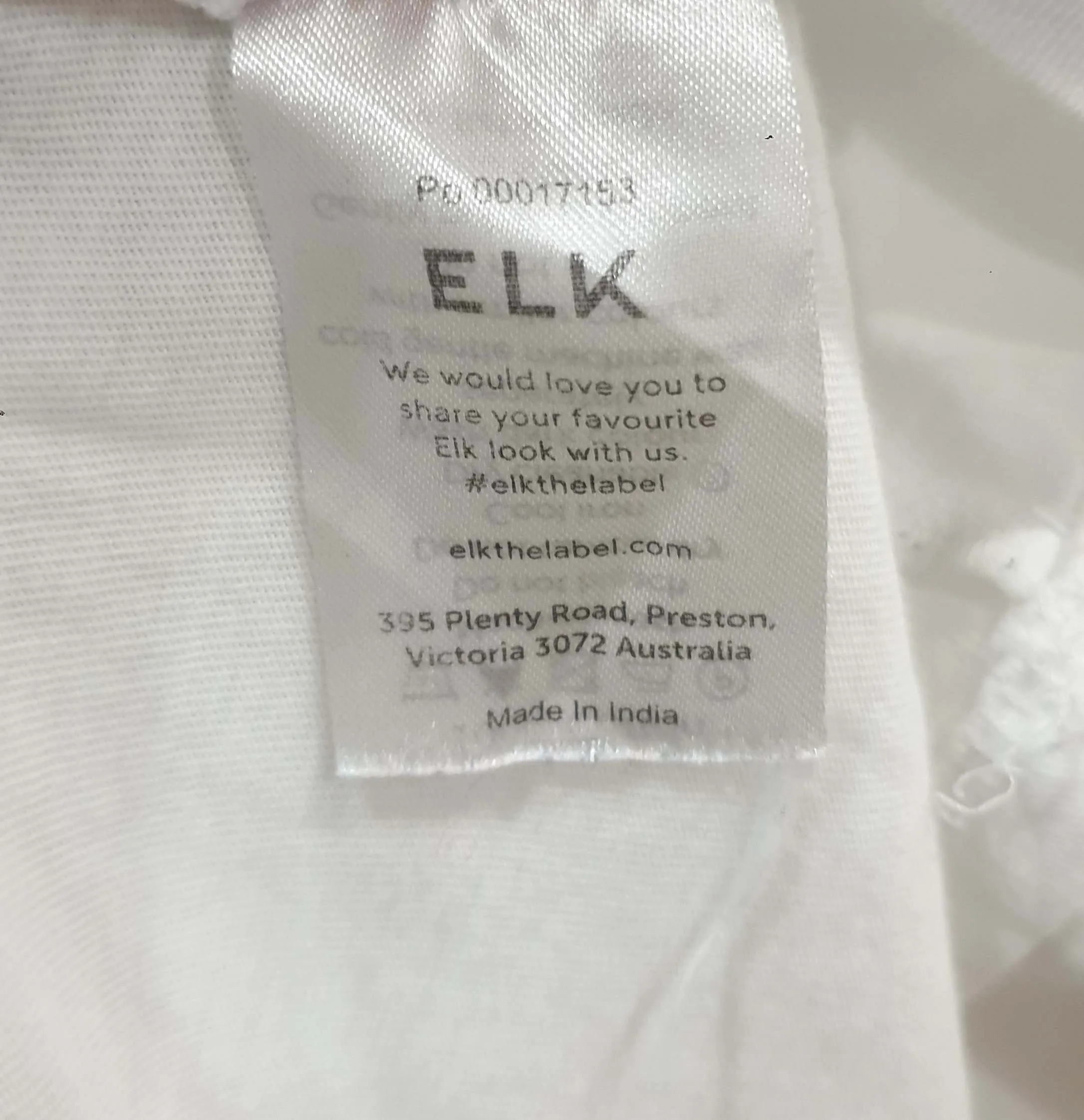 Elk white long sleeve top size 18