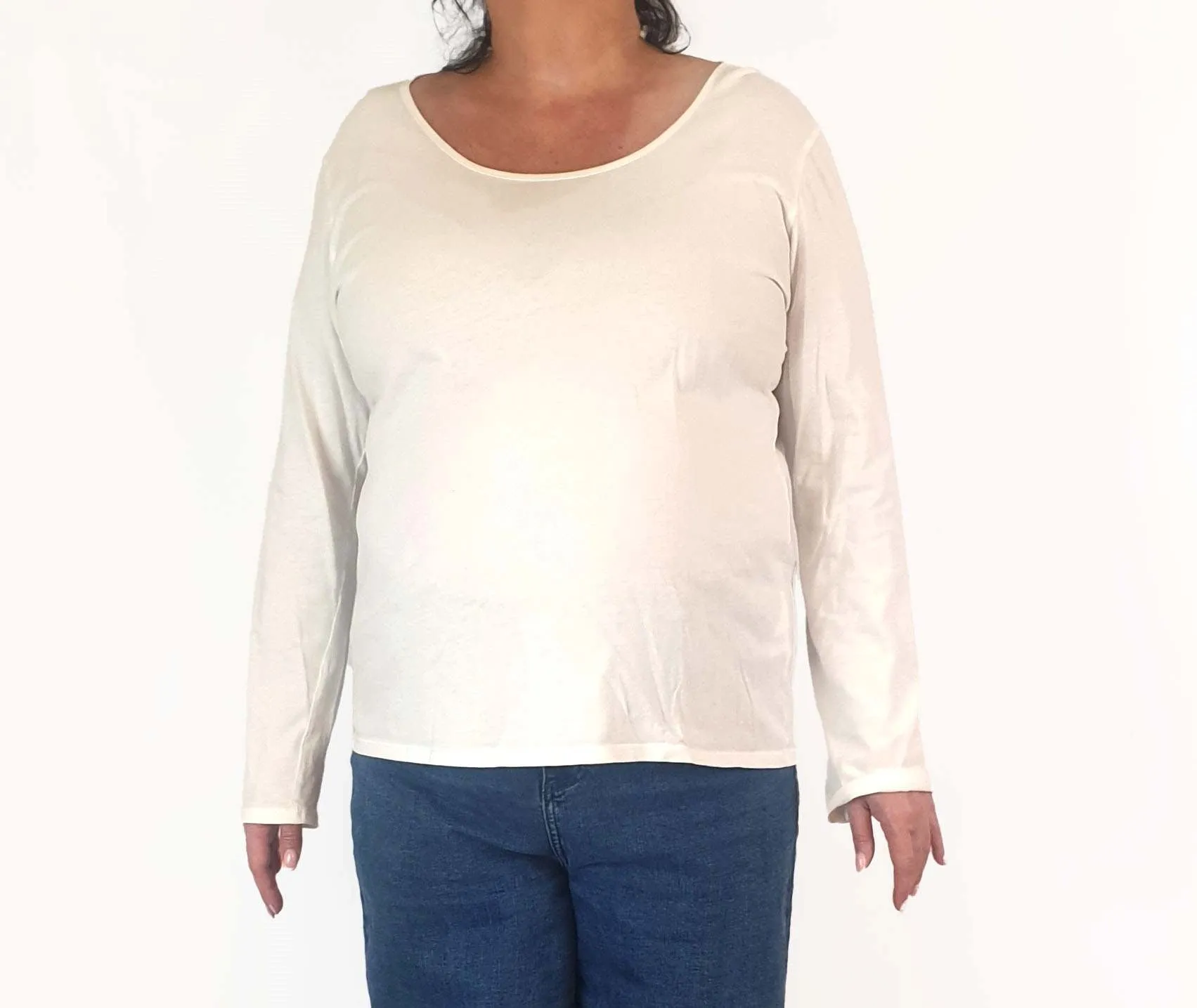 Elk white long sleeve top size 18